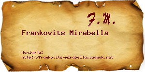 Frankovits Mirabella névjegykártya